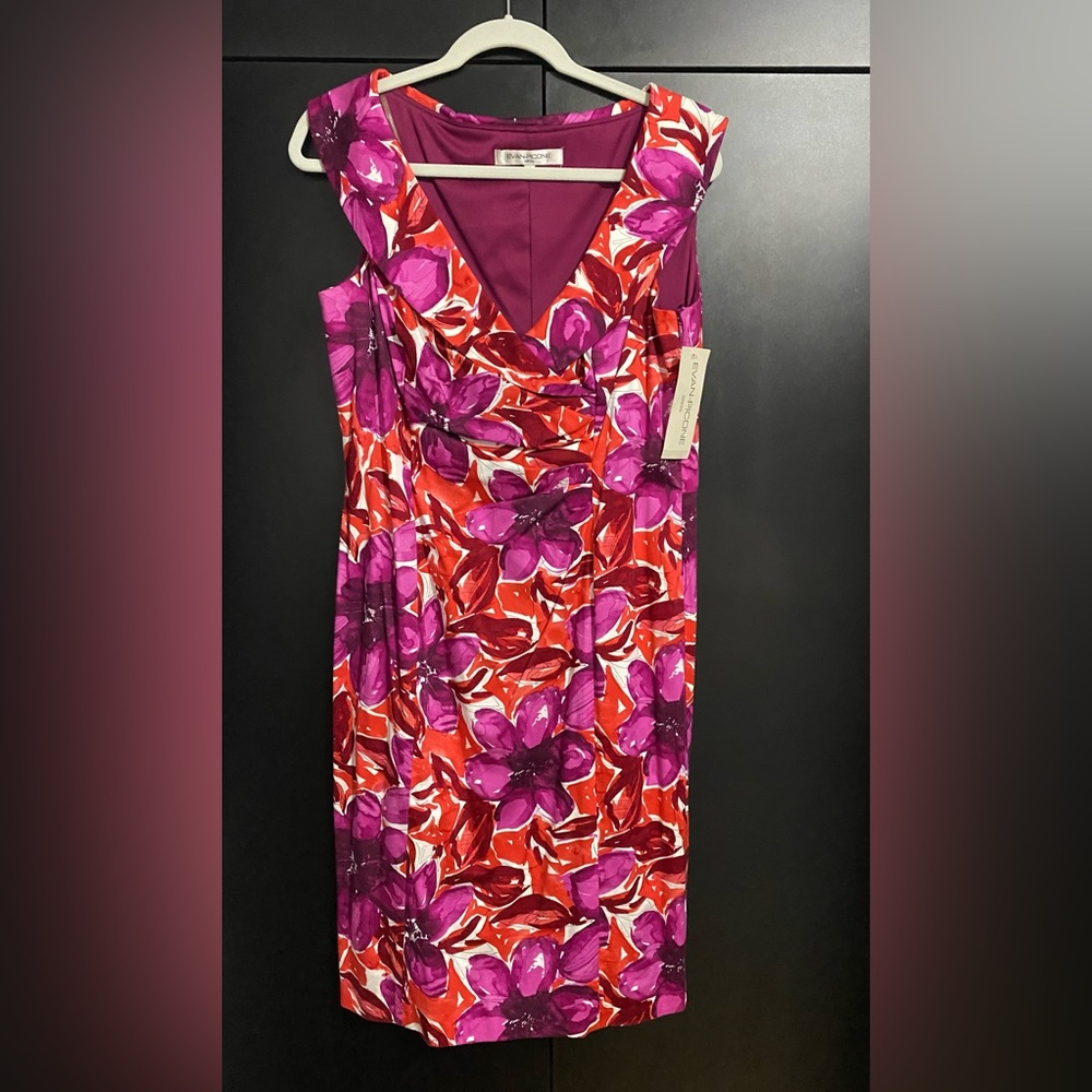 Evan Picone tropical cocktail dress NEW WITH TAGS